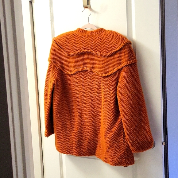 FAITAT Vintage Wool Car Jacket in Ochre - Picture 10 of 10